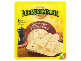 Leerdammer Сыр с черным перцем и чили ломтиками 120 г